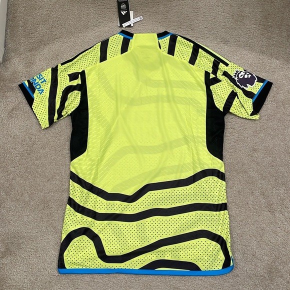 Arsenal adidas 2023/24 Away Authentic Patch Jersey - Yellow men L NWT - Picture 5 of 6